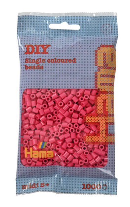 Fuchsiovo ružové korálky 1 000 ks Midi