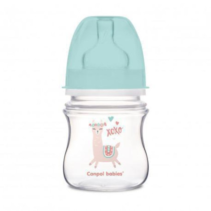 Antikoliková širokohrdlá fľaša Exotic animals 120 ml Canpol babies