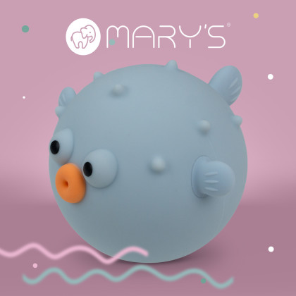 LED silikónová nočná lampička dotyková Rgb Puffer Fish, modrá Mary's