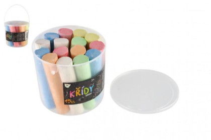 Kriedy farebné chodníkové 15 ks vo vedierku