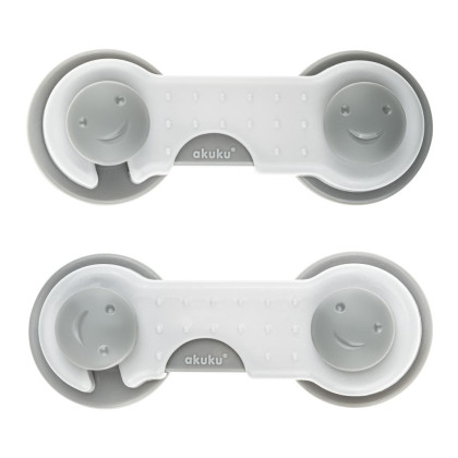 Univerzálne zabezpečenie skriniek a zásuviek ŠEDÉ 9 cm Akuku