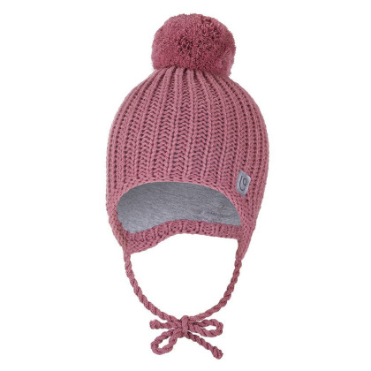Čiapka pletená zaväzovacia brmbolca Outlast ® Staroružová