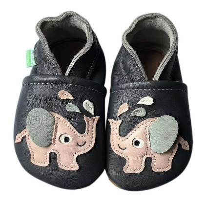 Kožené capáčky Barefoot Veľ. L (12-18 mes.) Hopi Hop