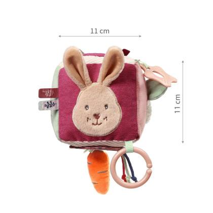 Senzorická textilná kocka Rabbit Karo BabyOno