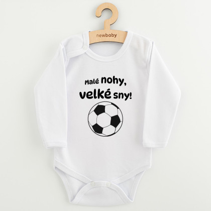 Detské body s potlačou New Baby Malé nohy, veľké sny!
