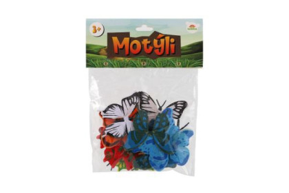 Motýle 12 ks plast 7-8 cm
