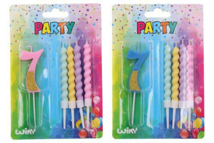 Párty sviečka + 4 ks sviečok