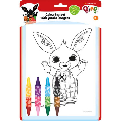 Omaľovánkový set s obojstrannými voskovkami Bing