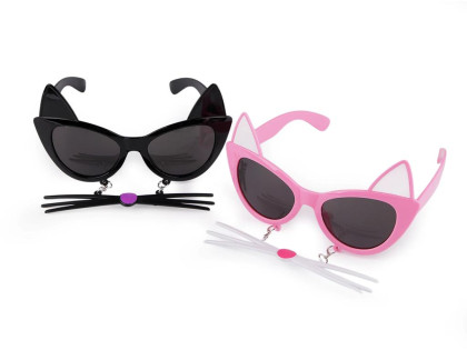 Párty/karnevalové okuliare mačka s ňufákom - detské