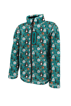 Fleecová mikina detská Medvede tyrkysová Wamu