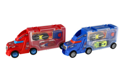 Auto kamión prepravník + auto 2 ks 28 cm na voľný beh