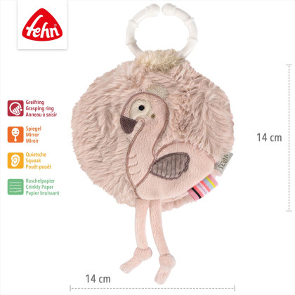Plyšová knižka plameniak, Pink Baby Fehn