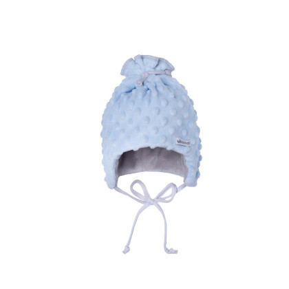 Detská zimná čiapka Minky Teddy modrá