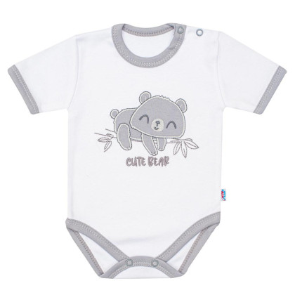 Dojčenské bavlnené body s krátkym rukávom New Baby Cute Bear