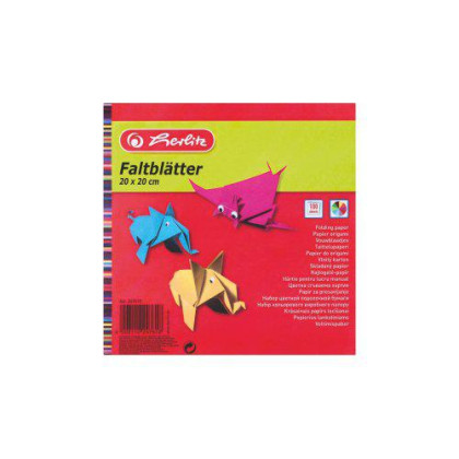 Farebné papiere 20x20 cm, 100 listov Herlitz