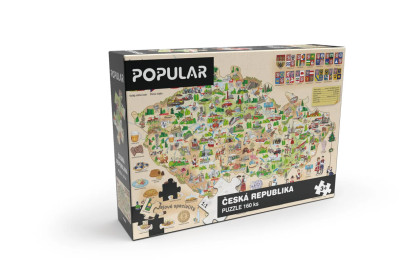 Puzzle Mapa Českej republiky 160 ks
