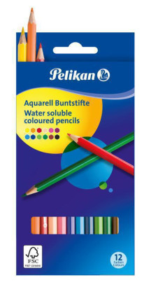 Pastelky Pelikan šesťhranné 12 farieb