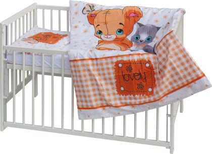 Detská postieľka s kompletnou výbavou 120 x 60 cm Tery Scarlett