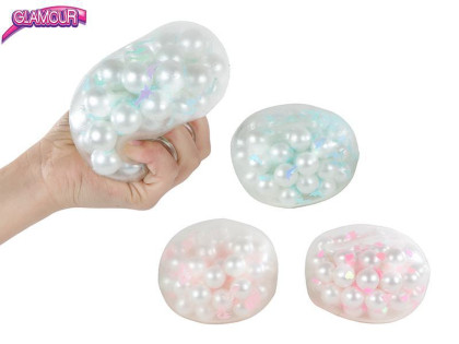 Glamour loptička s chrumkajúcimi guličkami 9,5 cm