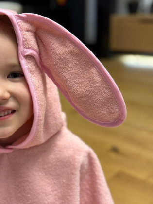 Osuška pončo s kapucňou a uškami Junior 70 x 140 cm Babymatex