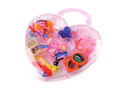 Súprava vlasových ozdôb a gumičiek v boxe