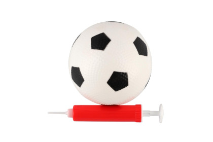 Futbalový gól s loptičkou a pumpičkou
