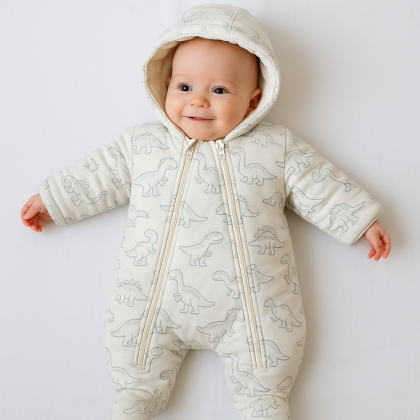 Zimná kombinéza s kapucňou podšitá Dino Baby Service
