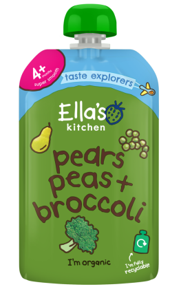 Ella's Kitchen BIO Hruška, hrášok a brokolica (120 g)