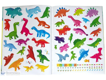 Plstené samolepky - Dinosaury - kniha aktivít