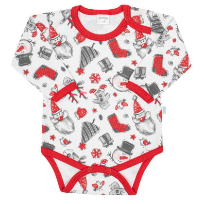 Dojčenské body s dlhým rukávom New Baby Christmas