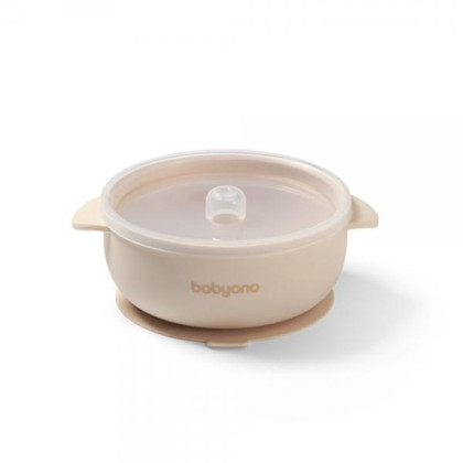 Silikónová miska s prísavkou a viečkom BabyOno