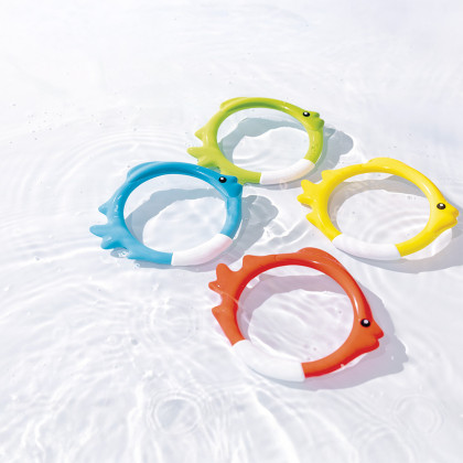 Zábavné kruhy/ryby na potápanie vo vode