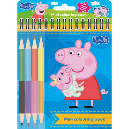 Mini omaľovánky s pastelkami Prasiatko Peppa