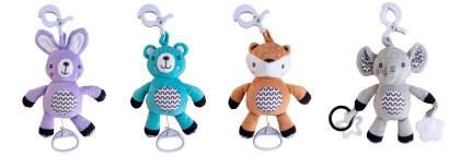 Naťahovací hrací strojček plyš 30 cm záves na postieľku/kočík Babyted