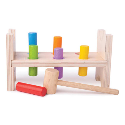 Bigjigs Baby Drevená zatĺkačka