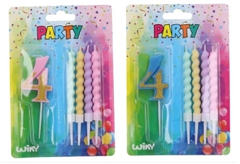 Párty sviečka + 4 ks sviečok