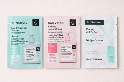 Vzorka detskej kozmetiky Suavinex