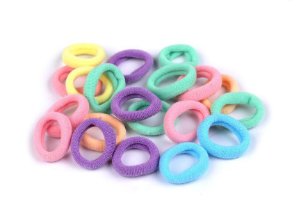 Mini gumičky do vlasov farebné pastel
