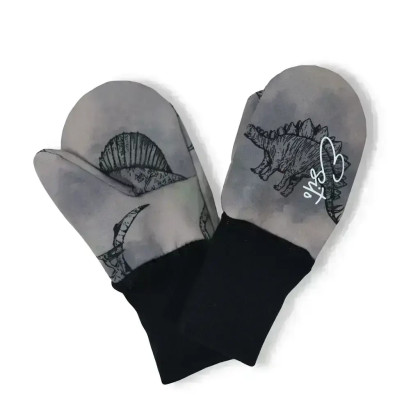 Palcové rukavice softshell Dino dobrodruh šedej Esito