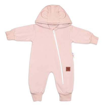 Rastúci teplákový overal, čiapky, topánky, 3D, Nature - ružová Baby Nellys