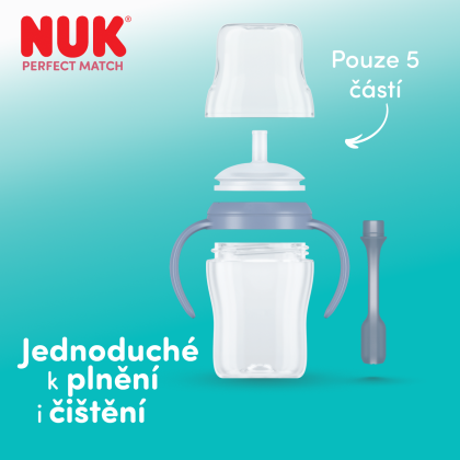 Fľaštička na učenie Perfect Match so slamkou 150 ml Nuk