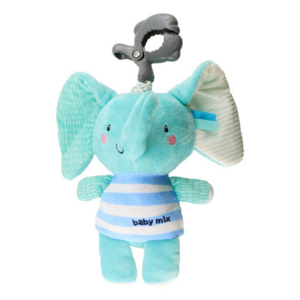 Detská plyšová hračka s hracím strojčekom a klipom Baby Mix