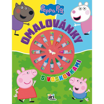 Omaľovánky s voskovkami Prasiatko Peppa
