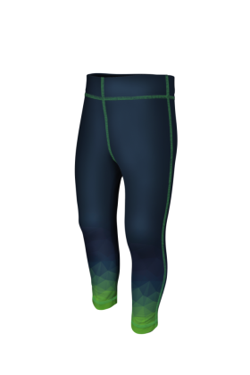 Detské funkčné legíny Mozaika zelená/tmavá Wamu