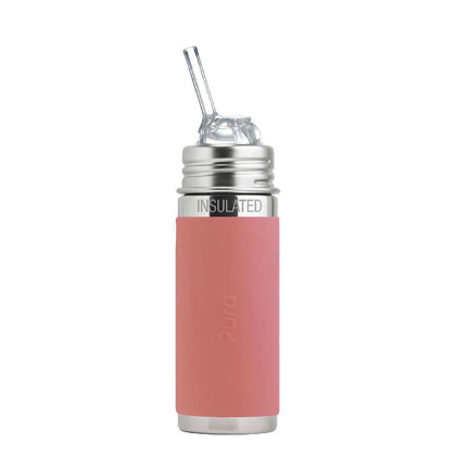 Detská fľaša Termo so slamkou 260 ml Pura