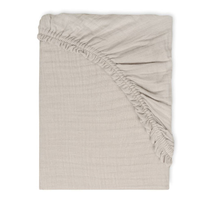 Mušelínové prestieradlo s gumou 58 x 110 x 8 cm béžovej BabyMatex