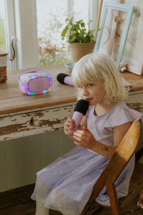 Bluetooth Karaoke párty set + 2 mikrofóny Blue Lalarma