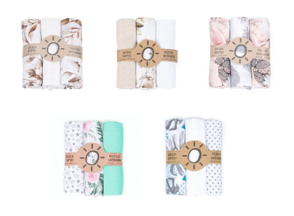 Mušelínové plienky 3 ks + žinka Mamo Tato