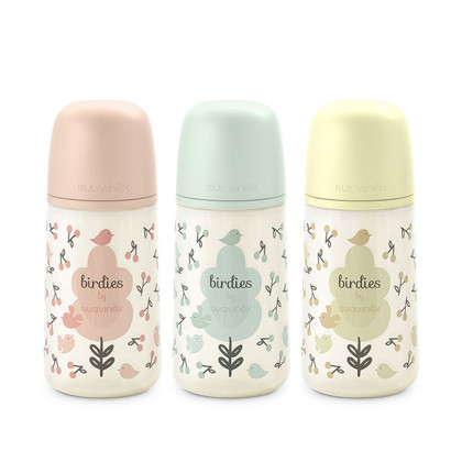 Dojčenská fľaša 270 ml fyziologická M Birdies Suavinex