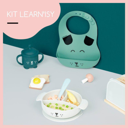 Silikónová jedálenská súprava LEARN´ISY Kit